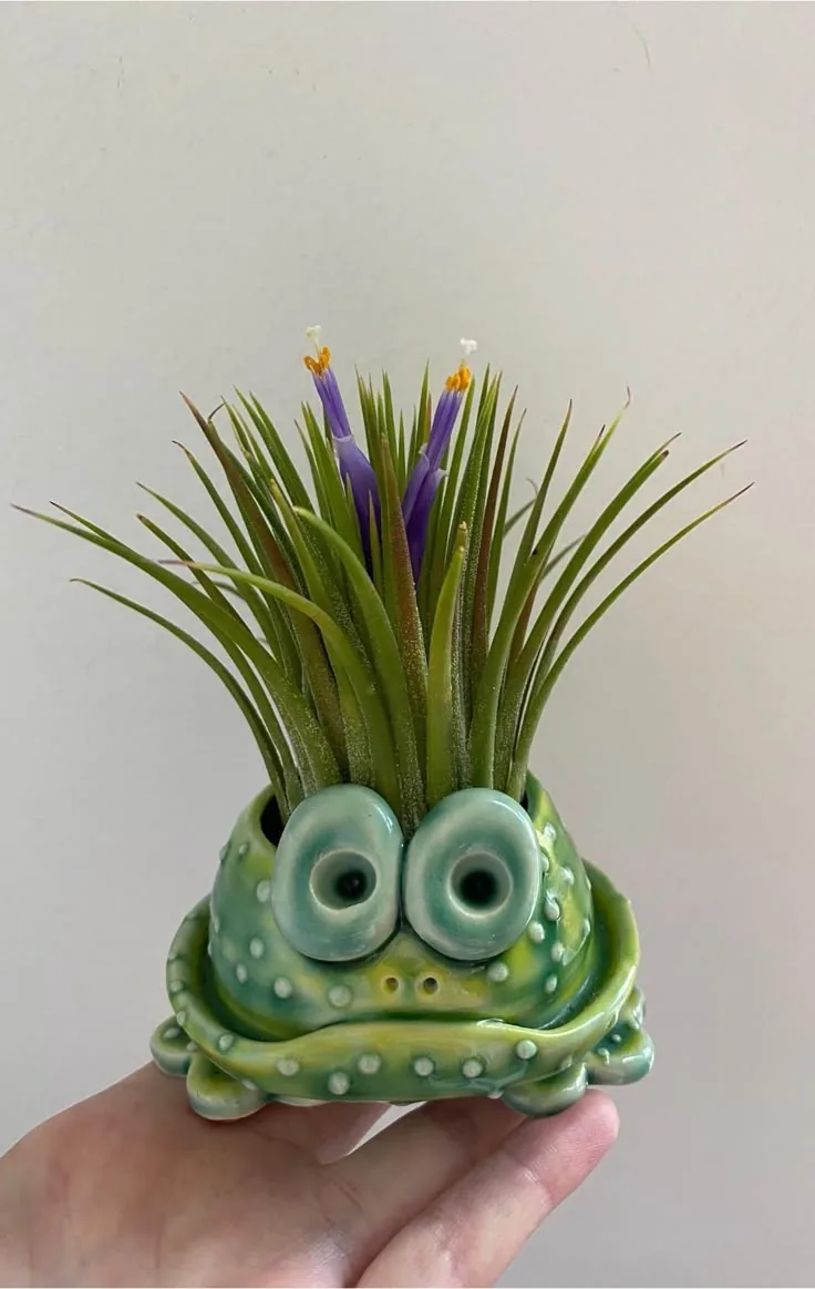Green monster planter made in the Annebrije kids class