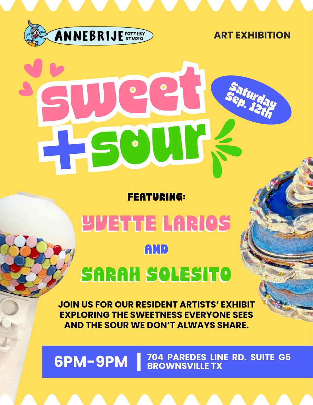 Sweet and Sour exhibition at Annebrije Pottery Studio